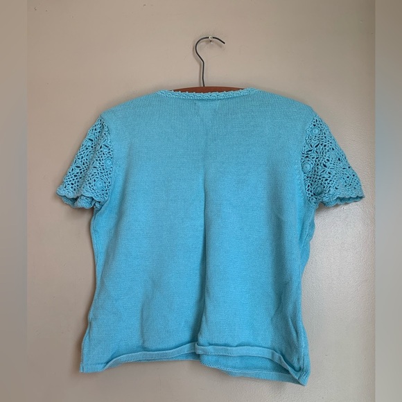 St johns bay short sleeve sweater spring crochet sleeves cottage core - Picture 6 of 7